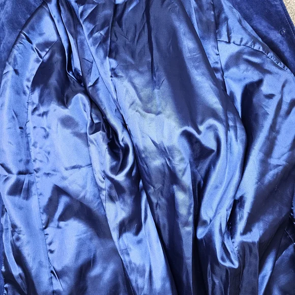 Dennis Basso Navy Blue Teddy Jacket - Picture 10 of 12